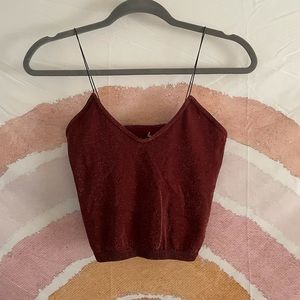 Shimmery Cropped Tank